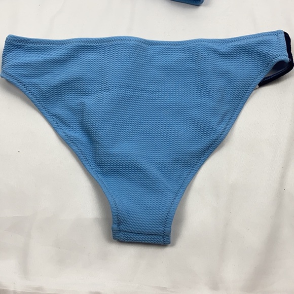 Cupshe Navy Blue White color block bikini size L - Picture 4 of 5